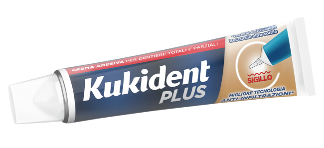 KUKIDENT PLUS BARRIERA ANTI-CIBO NEUTRO CREMA ADESIVA DENTIERE 40 G - Farmacia-flash.it