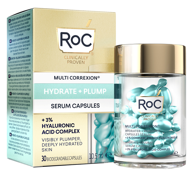 ROC MULTI CORREXION HYDRATE+ PLUMP SIERO VISO IN CAPSULE 30 CAPSULE - Farmacia-flash.it