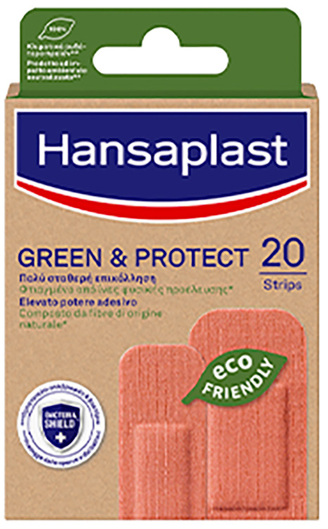 CEROTTO HANSAPLAST IN STRISCIA GREEN&PROTECT M 1X6 CM 10 PEZZI - Farmacia-flash.it
