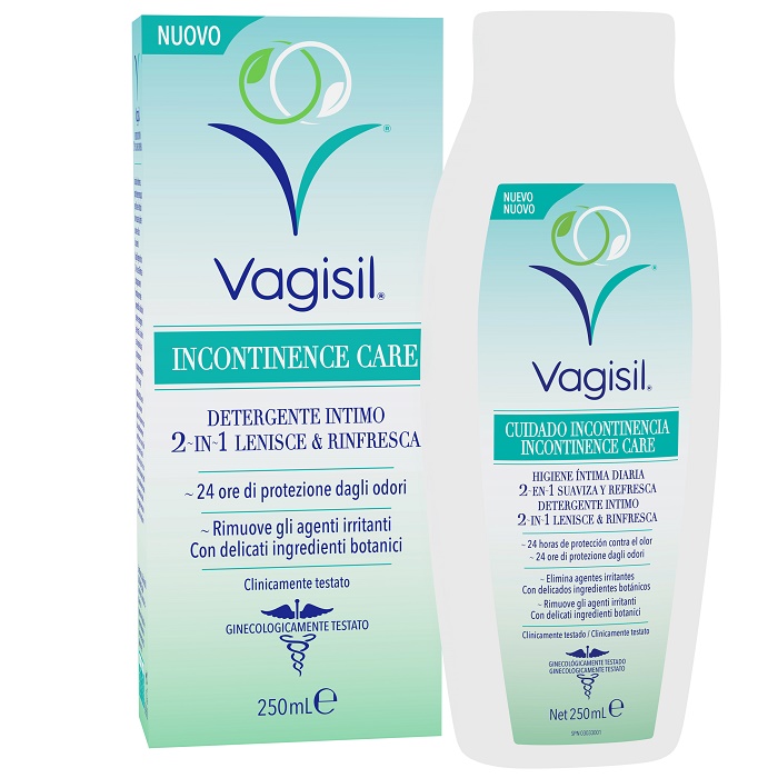 VAGISIL INCONTINENCE CARE DETERGENTE INTIMO 2IN1 LENISCE & RINFRESCA 250 ML - Farmacia-flash.it