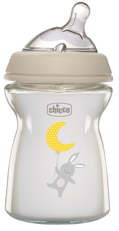 CHICCO BIBERON NAT FEEL VETRO 0M+ 250 ML - Farmacia-flash.it