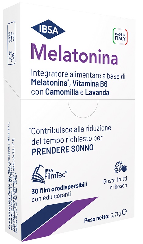 MELATONINA IBSA 30 FILM ORALI - Farmacia-flash.it