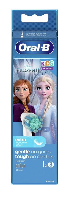 ORALB KIDS 3+ YEARS FROZEN II TESTINE PER SPAZZOLINO ELETTRICO 3 PEZZI - Farmacia-flash.it