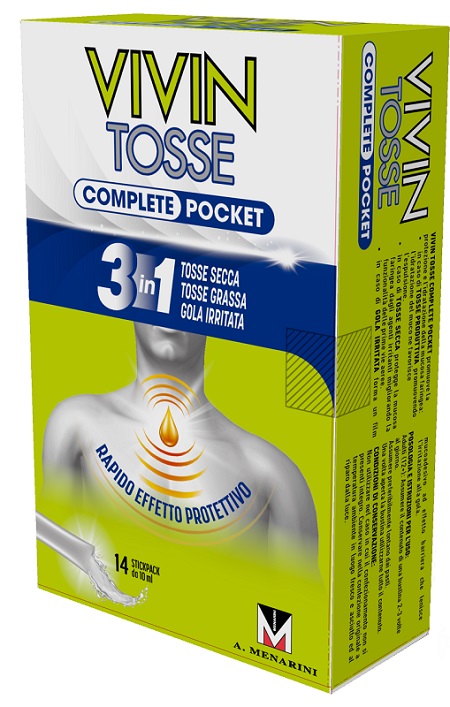 VIVIN TOSSE COMPLETE POCKET 14 STICK PACK DA 10 ML - Farmacia-flash.it