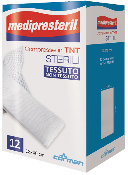 COMPRESSE STERILI TNT MEDIPRESTERIL 18X40 CM 12 PEZZI - Farmacia-flash.it