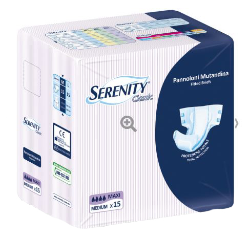 PANNOLONE MUTANDINA SERENITY CLASSIC MAXI TAGLIA EXTRALARGE 15 PEZZI - Farmacia-flash.it