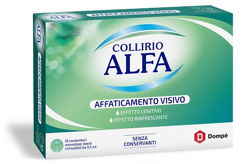 COLLIRIO ALFA AFFATICAMENTO VISIVO 10 PEZZI DA 0,5 ML - Farmacia-flash.it