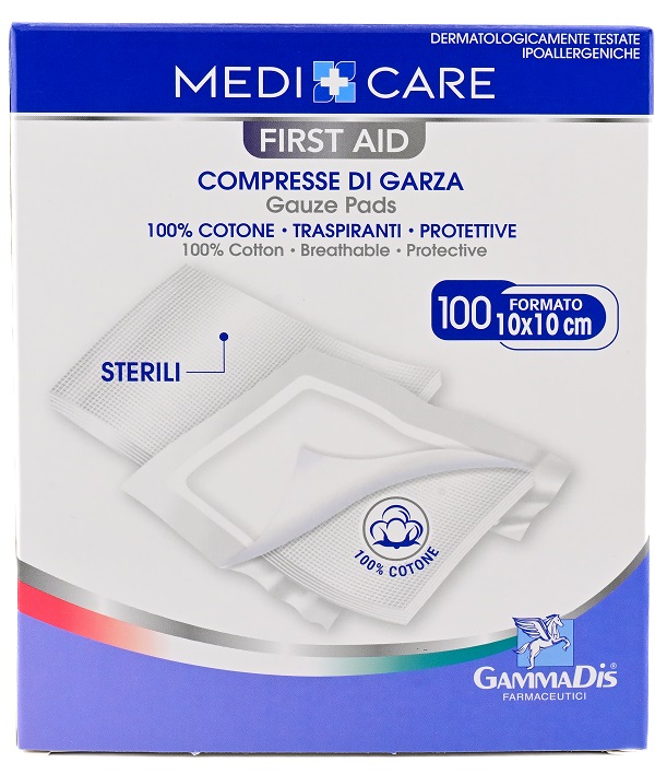 GARZA MEDICARE COTONE 10X10 CM 100 PEZZI - Farmacia-flash.it