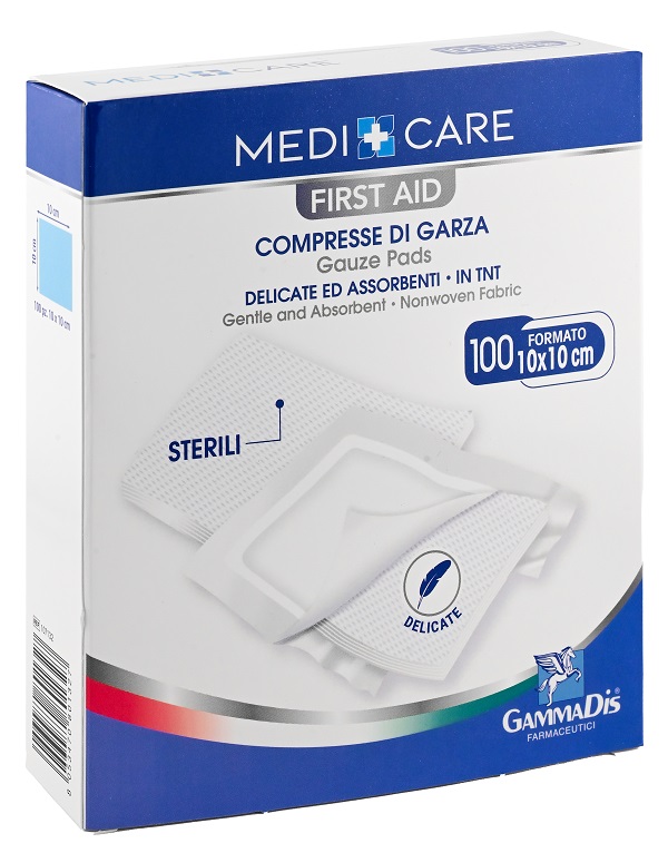 GARZA MEDICARE TNT 10X10 CM 100 PEZZI - Farmacia-flash.it