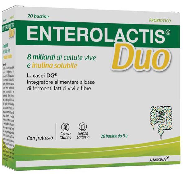 ENTEROLACTIS DUO INULINA 20 BUSTINE 5 G - Farmacia-flash.it
