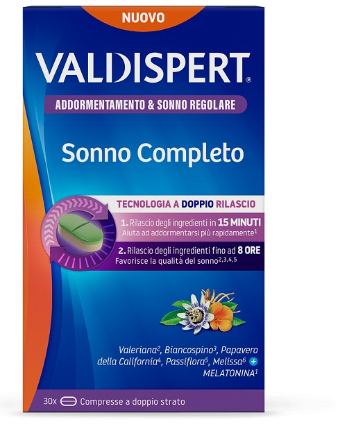 VALDISPERT SONNO COMPLETO 30 COMPRESSE A DOPPIO STRATO - Farmacia-flash.it