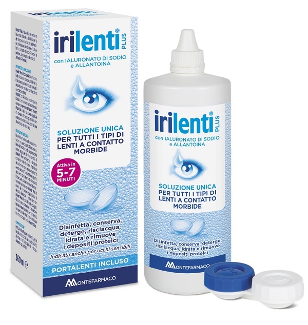 SOLUZIONE UNICA PER LENTI A CONTATTO IRILENTI 360 ML + PORTALENTI - Farmacia-flash.it