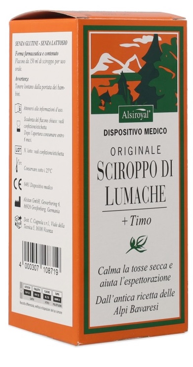 SCIROPPO LUMACHE ORIGINALE ALSITAN 150 ML - Farmacia-flash.it