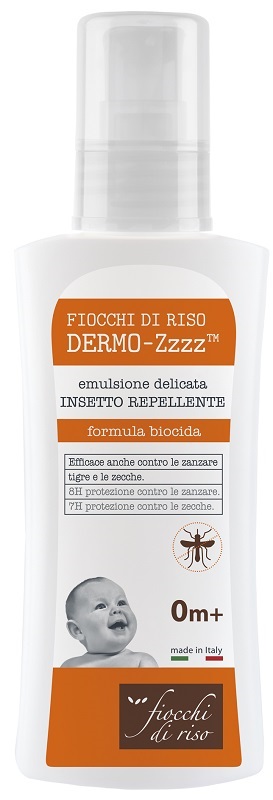 FIOCCHI DI RISO DERMO ZZZZ EMULSIONE DELICATA REPELLENTE 0 MESI + 100 ML - Farmacia-flash.it